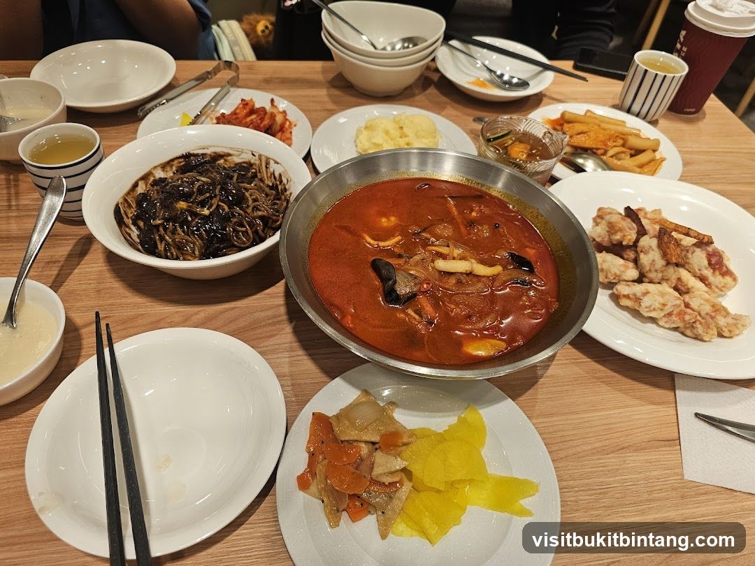Table with Korean Food