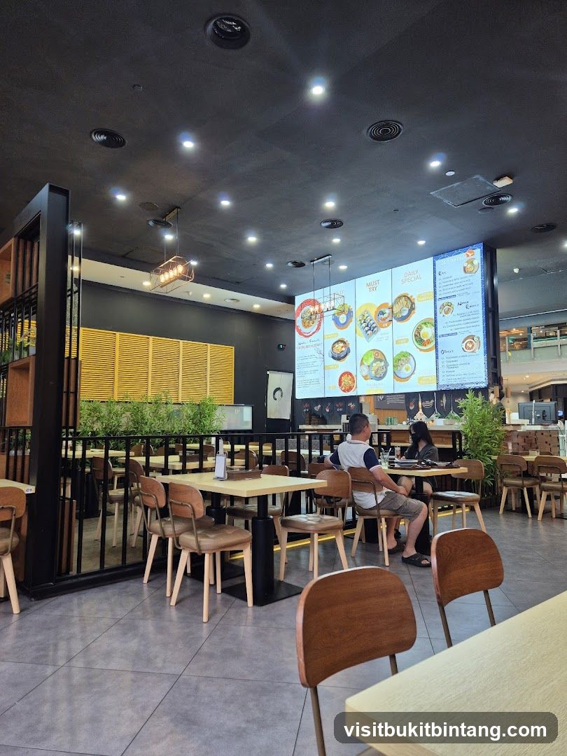 Restaurant Interior with Menu Display