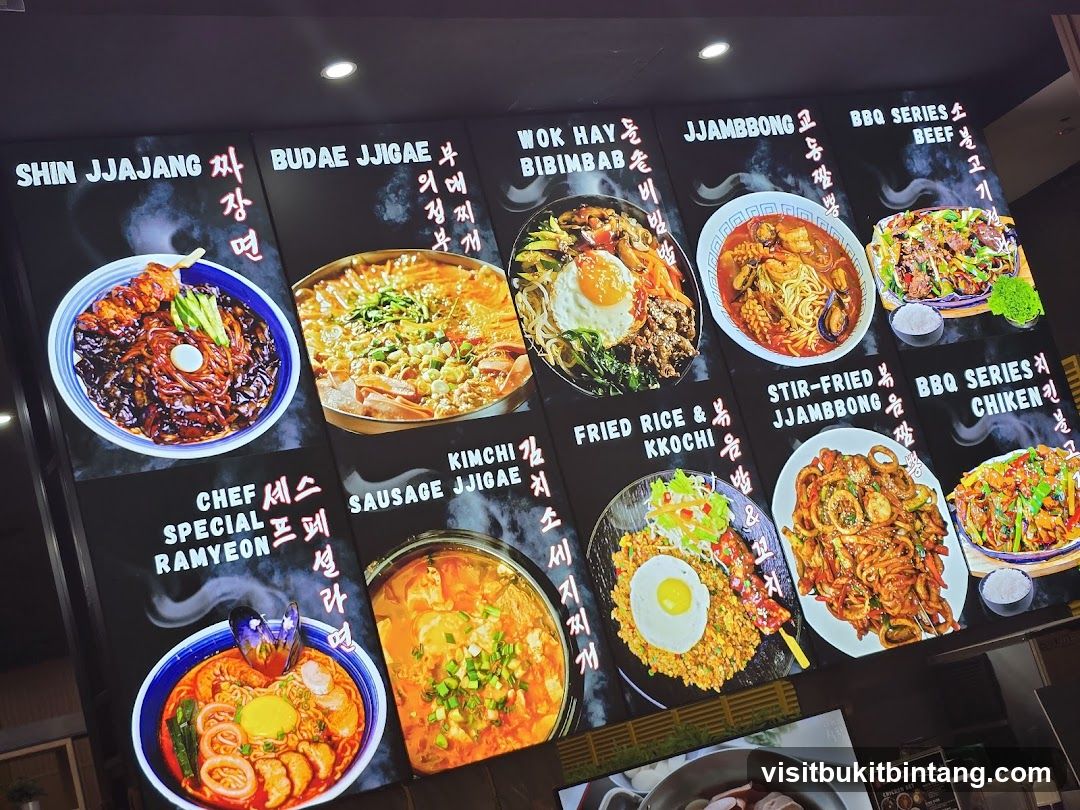 Korean Food Menu