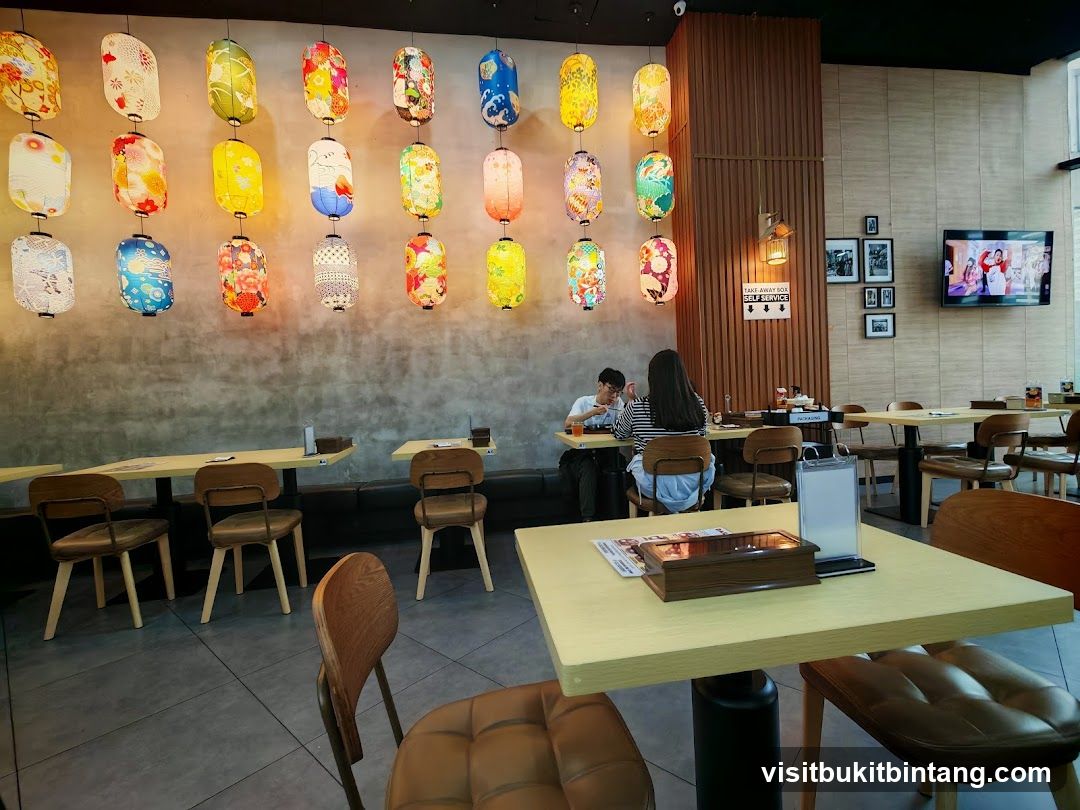 Restaurant Interior with Japanese Lanterns