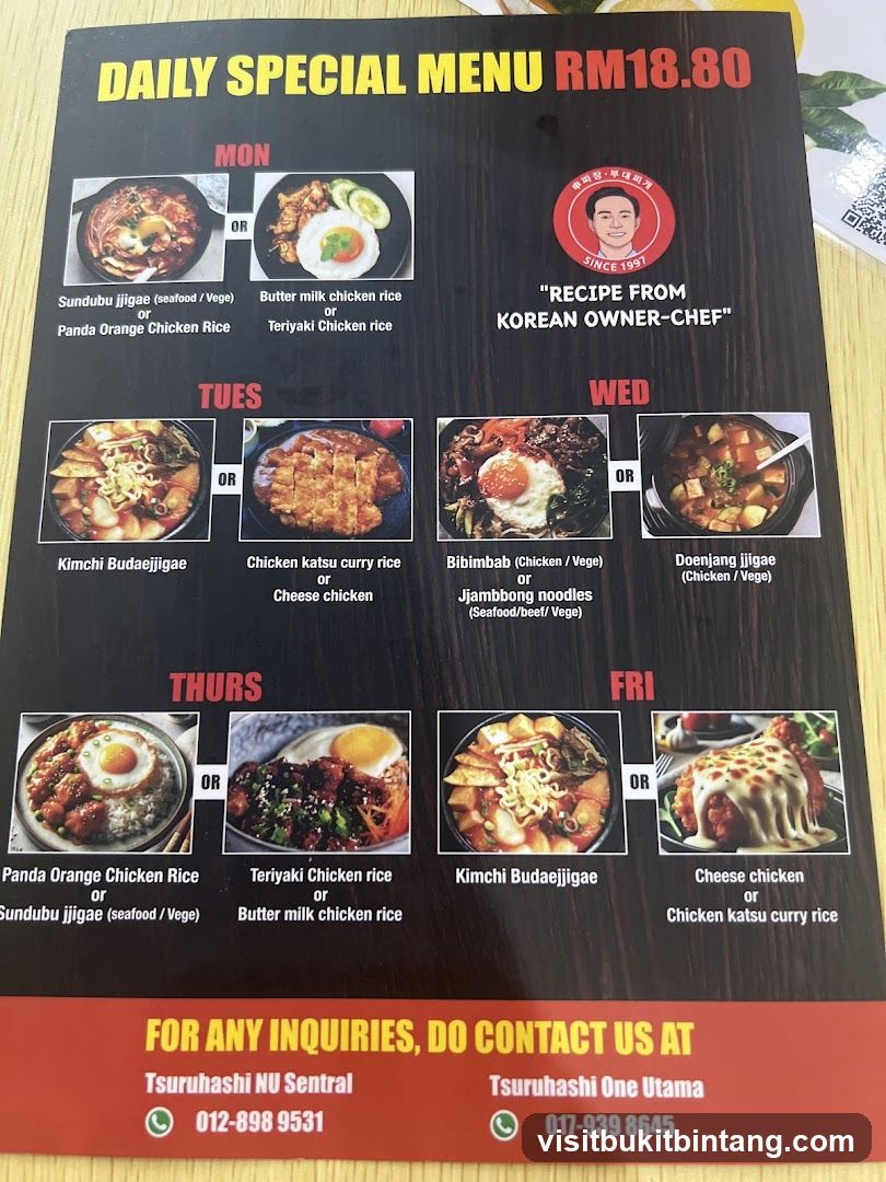 DAILY SPECIAL MENU