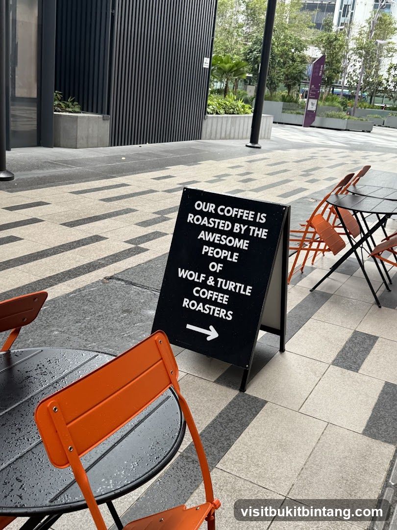 A-frame sign advertising coffee roasters