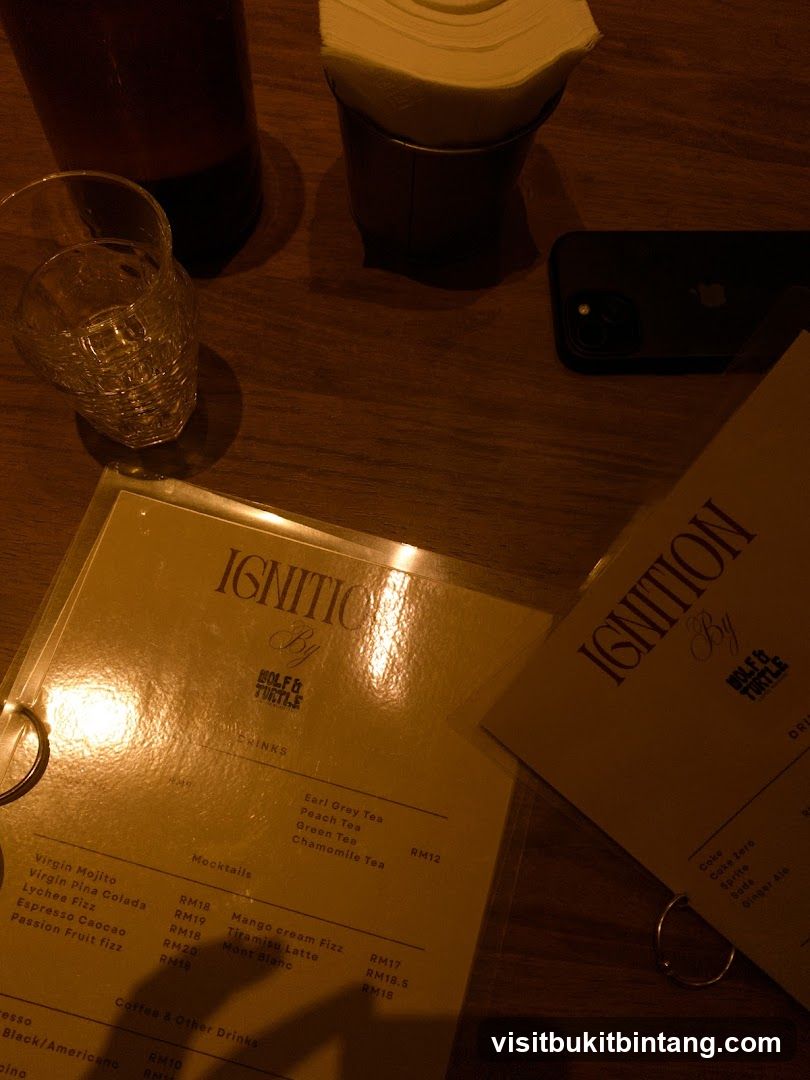 Ignition by Wolf & Turtle Menu