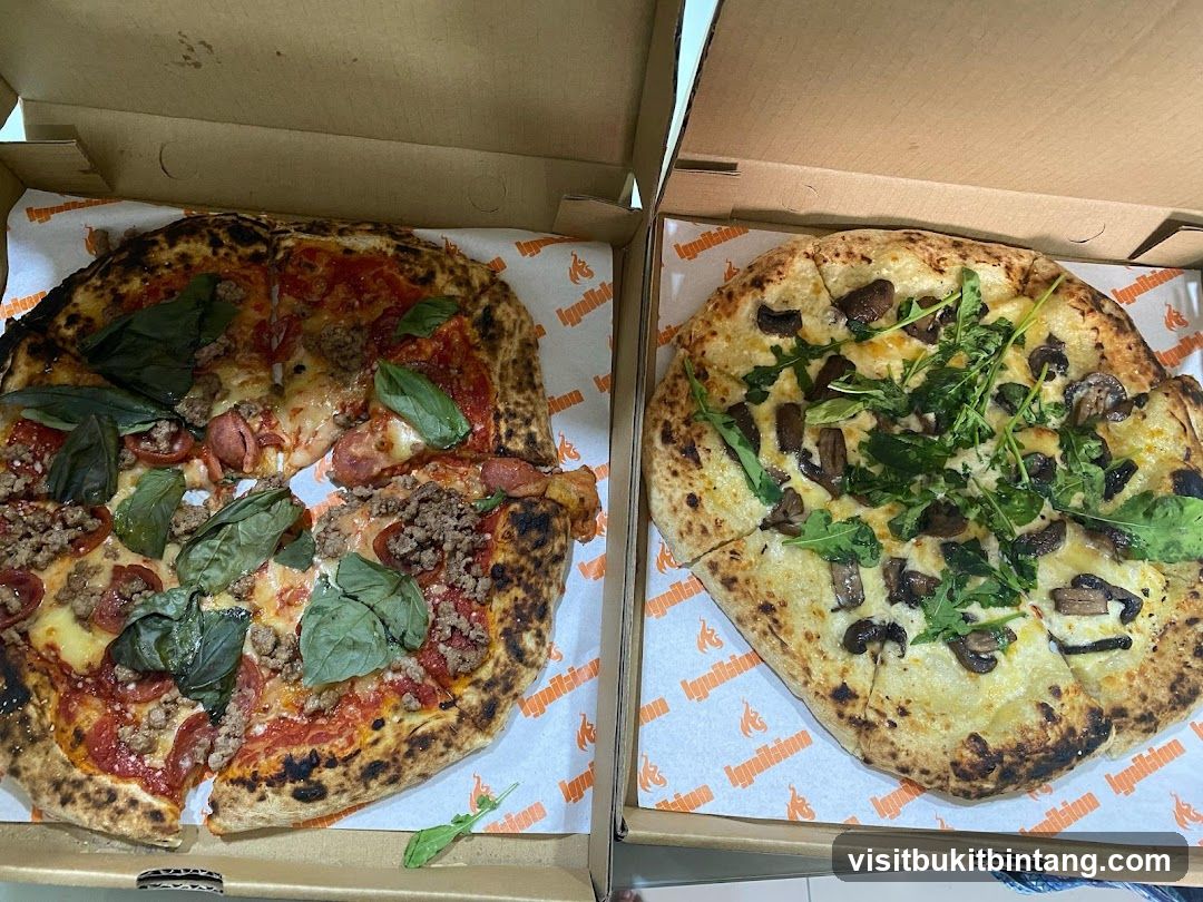 Two Pizzas in Boxes