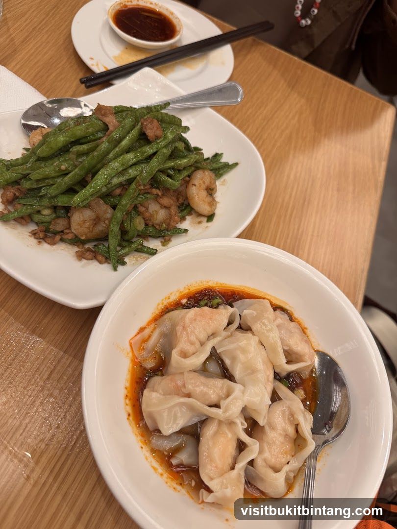Wontons and Green Beans