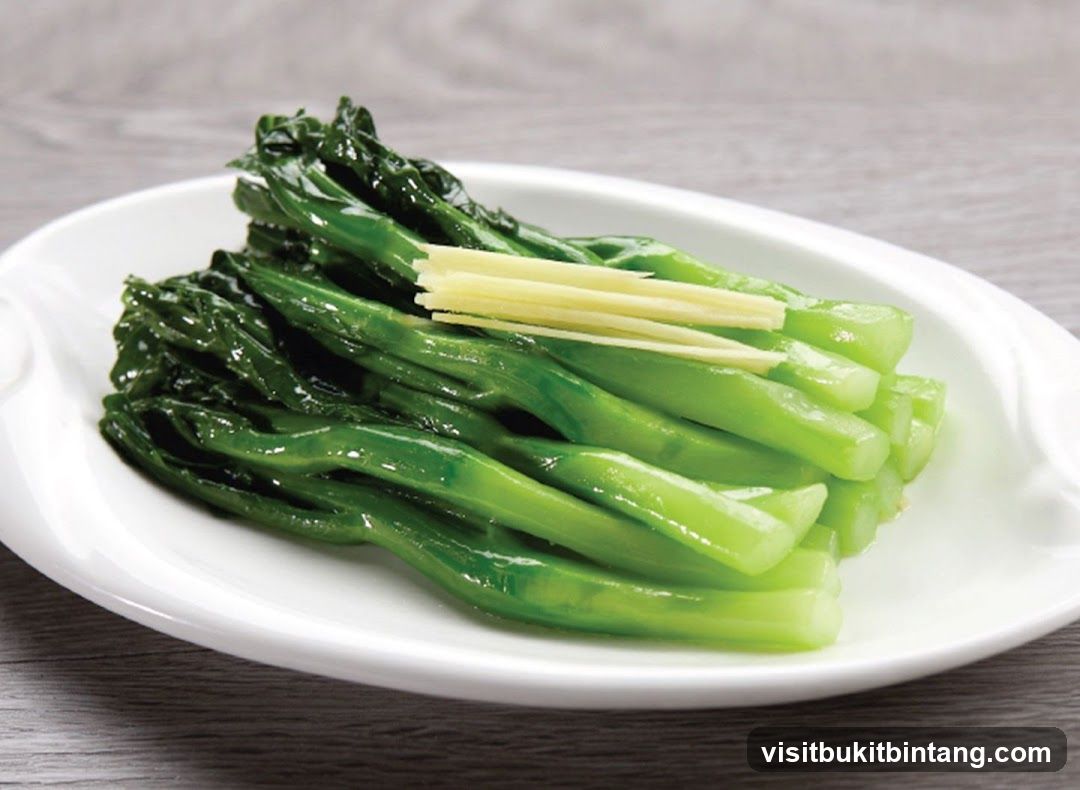 Steamed Chinese Broccoli with Ginger