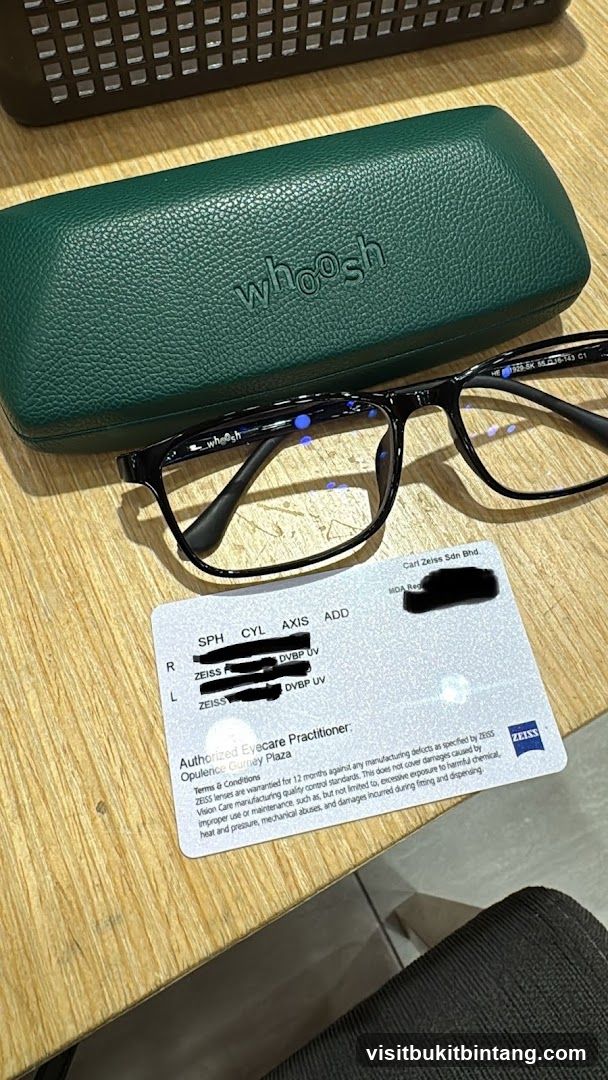 Eyeglasses and Prescription Card