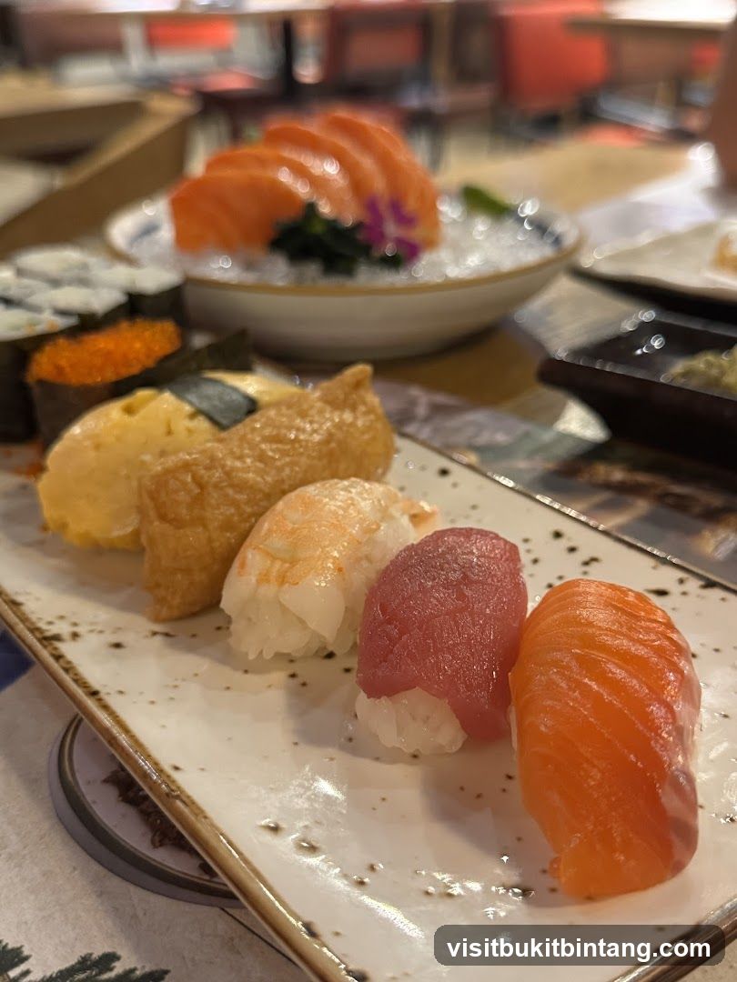 Assortment of Sushi and Sashimi
