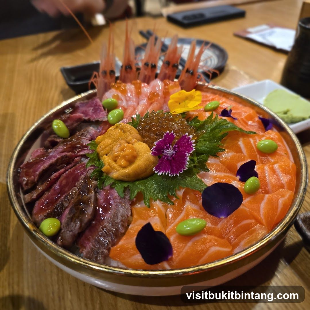 Seafood and Beef Donburi