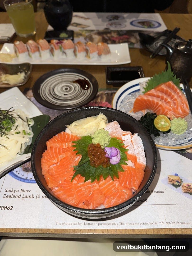 Salmon Sashimi and Sushi