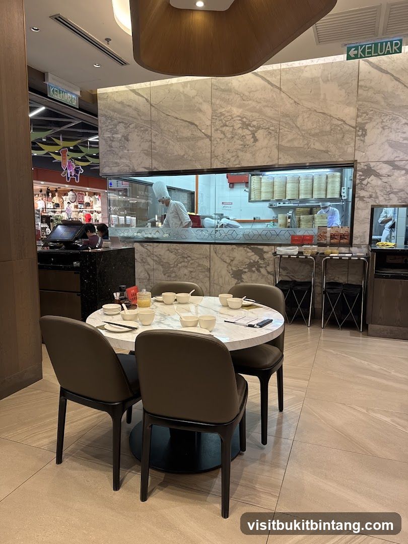 Restaurant Dining Area with Open Kitchen