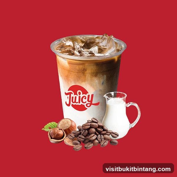 Iced Coffee with Hazelnut and Coffee Beans