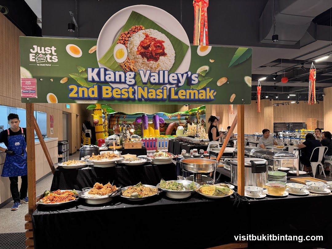 Buffet Spread with "Klang Valley's 2nd Best Nasi Lemak" Banner