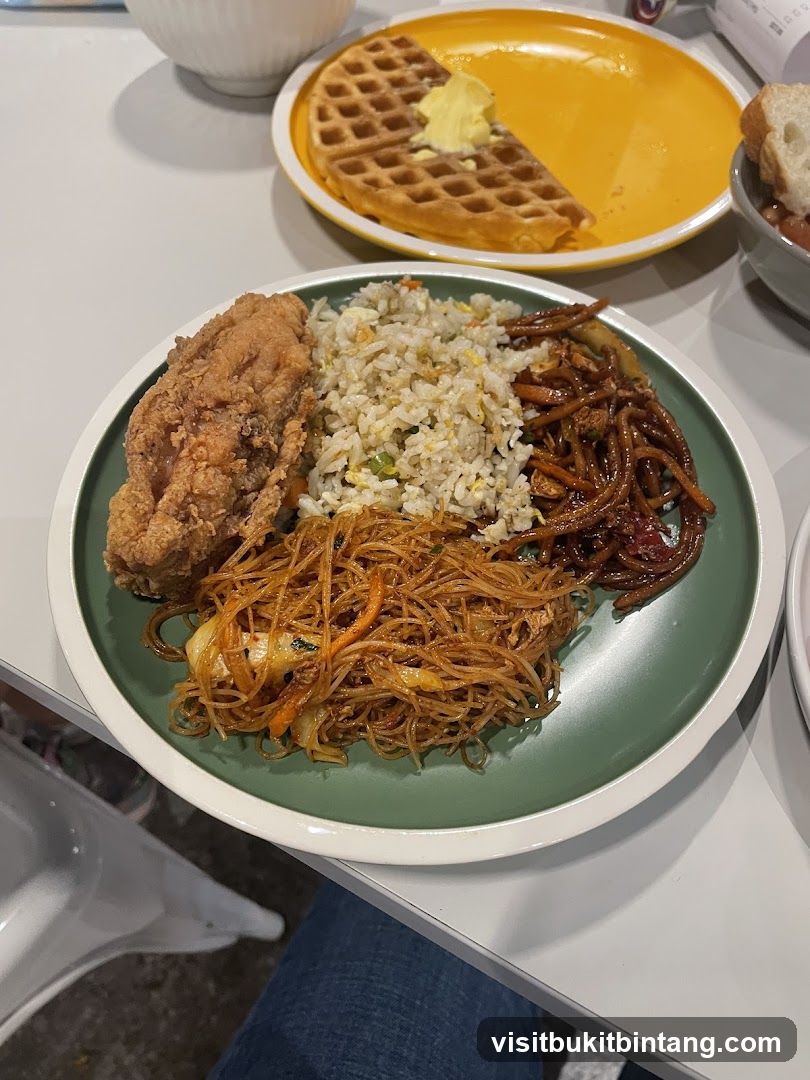 Fried Chicken and Noodles