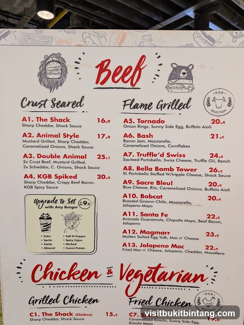 Beef Menu