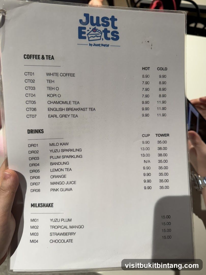Just Eats Menu