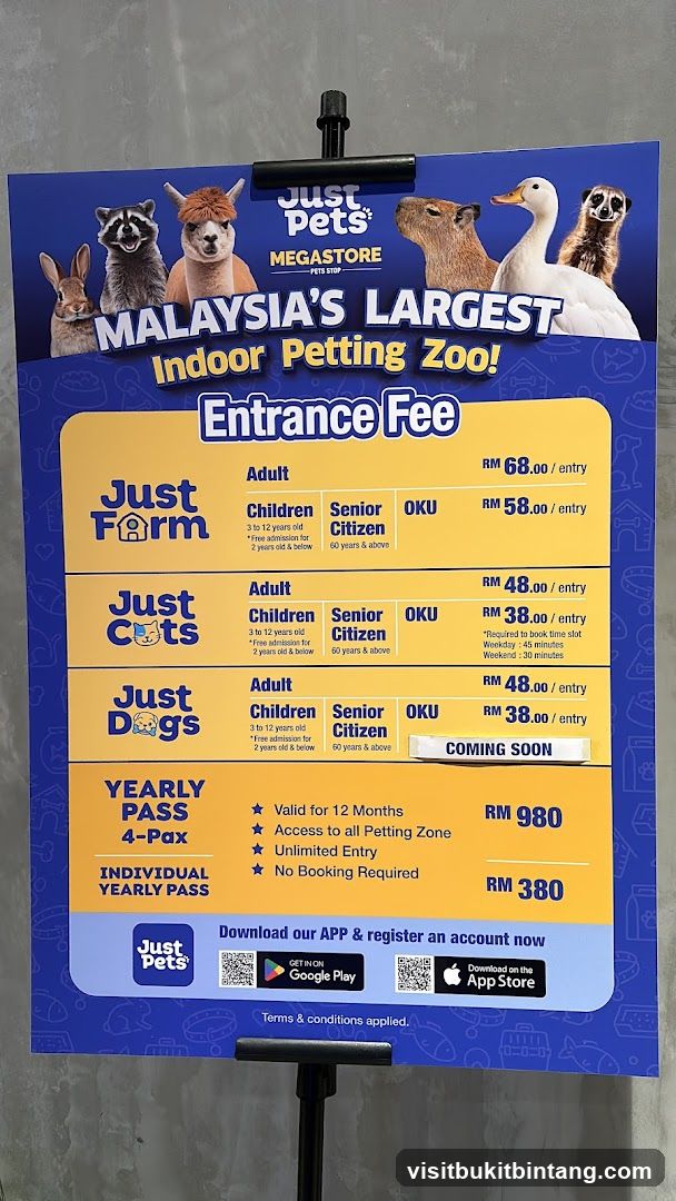 Just Pets Megastore Entrance Fee