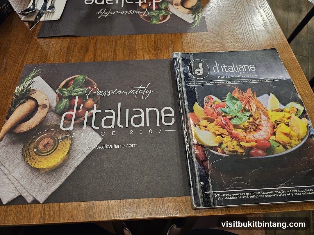 D'italiane Menu