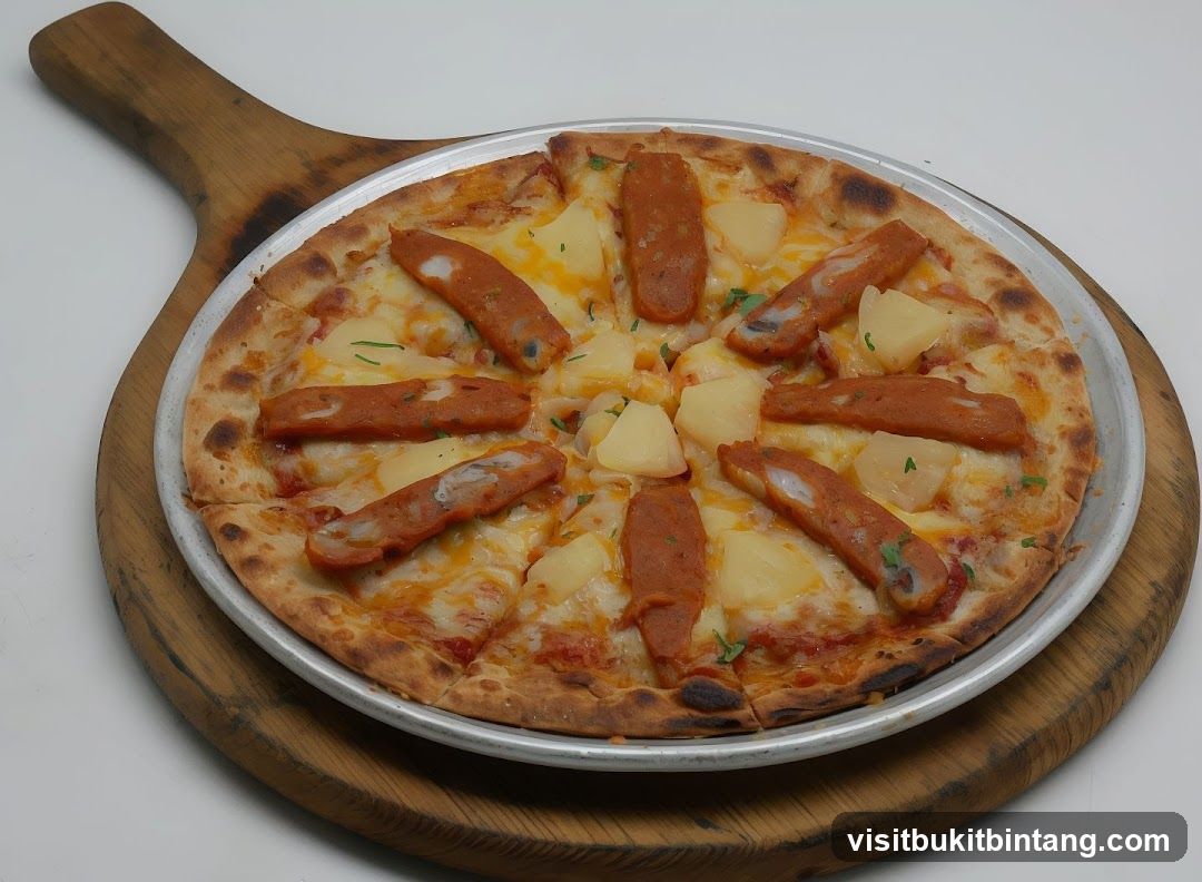 Pizza with Sausage and Pineapple