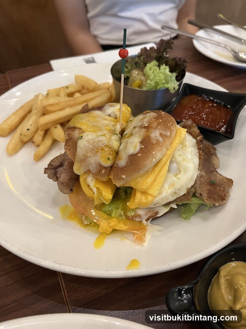 Cheesy Burger with Fries