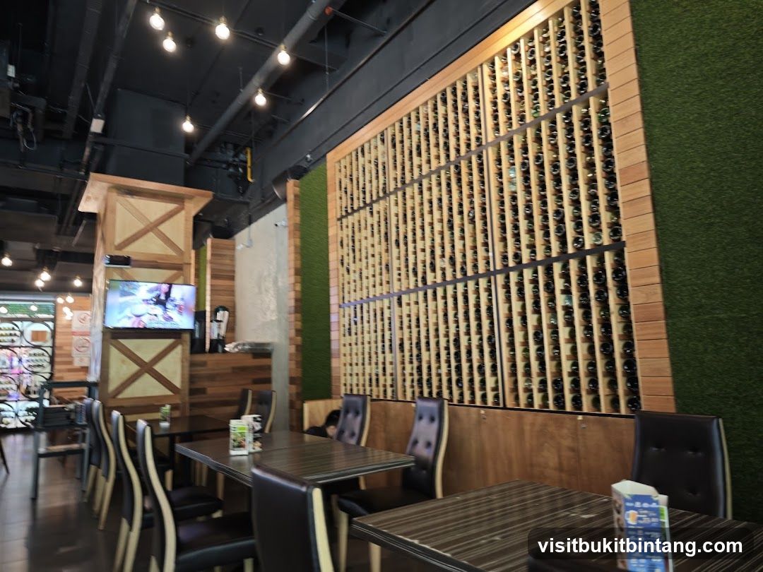 Restaurant Interior with Wine Racks