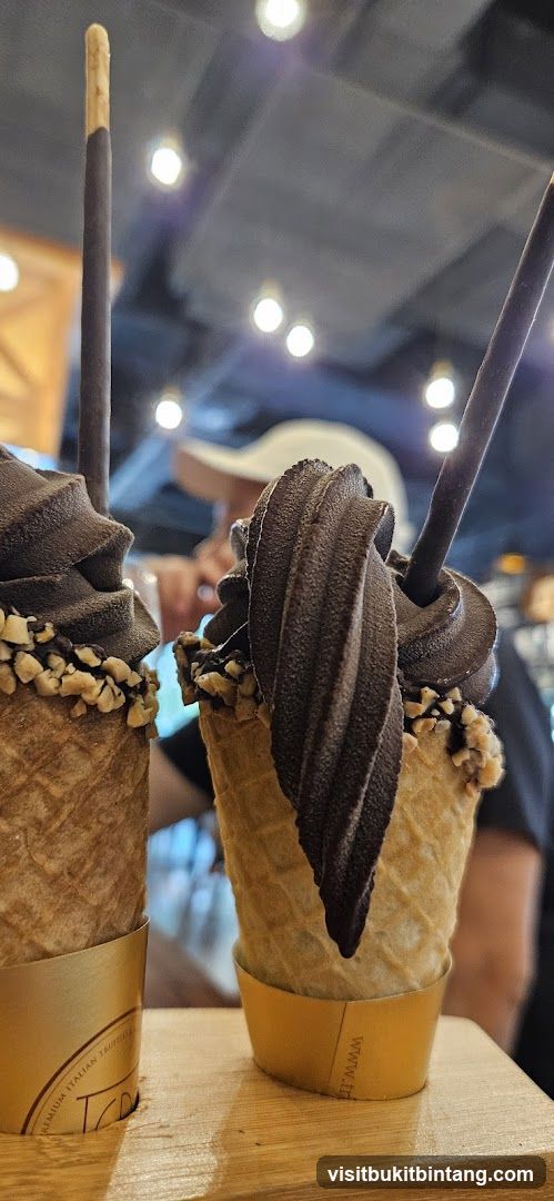 Chocolate Soft Serve Cones