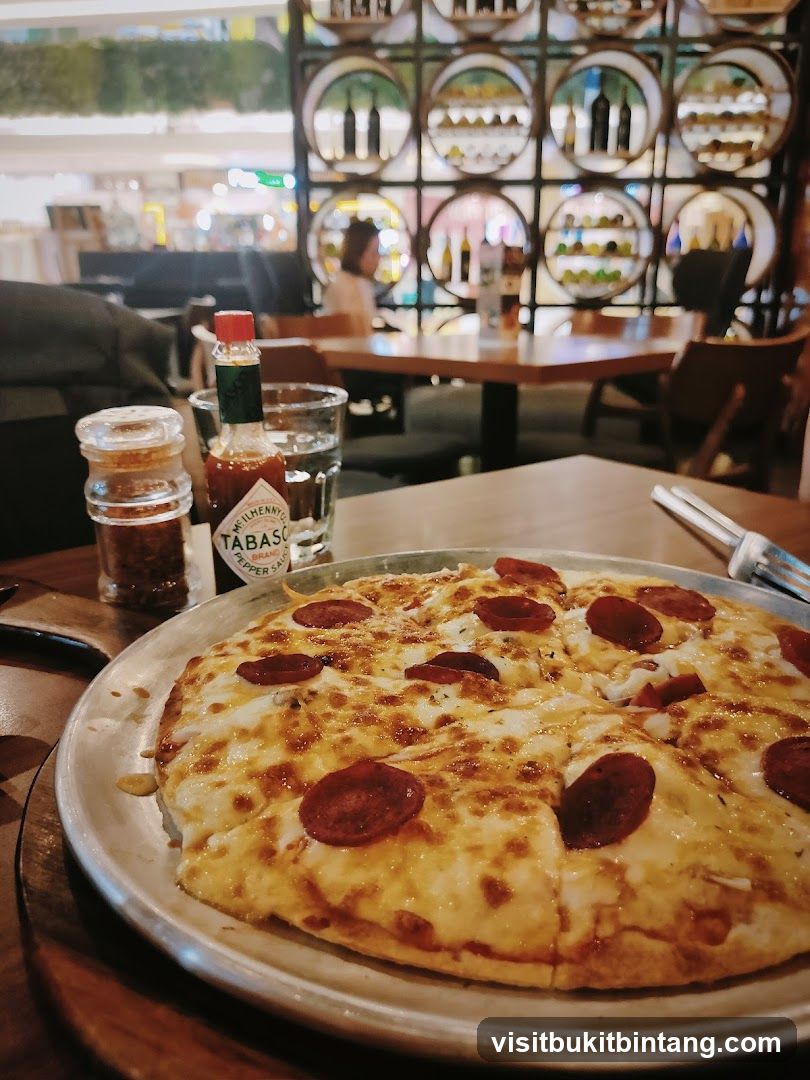 Pepperoni Pizza with Tabasco Sauce