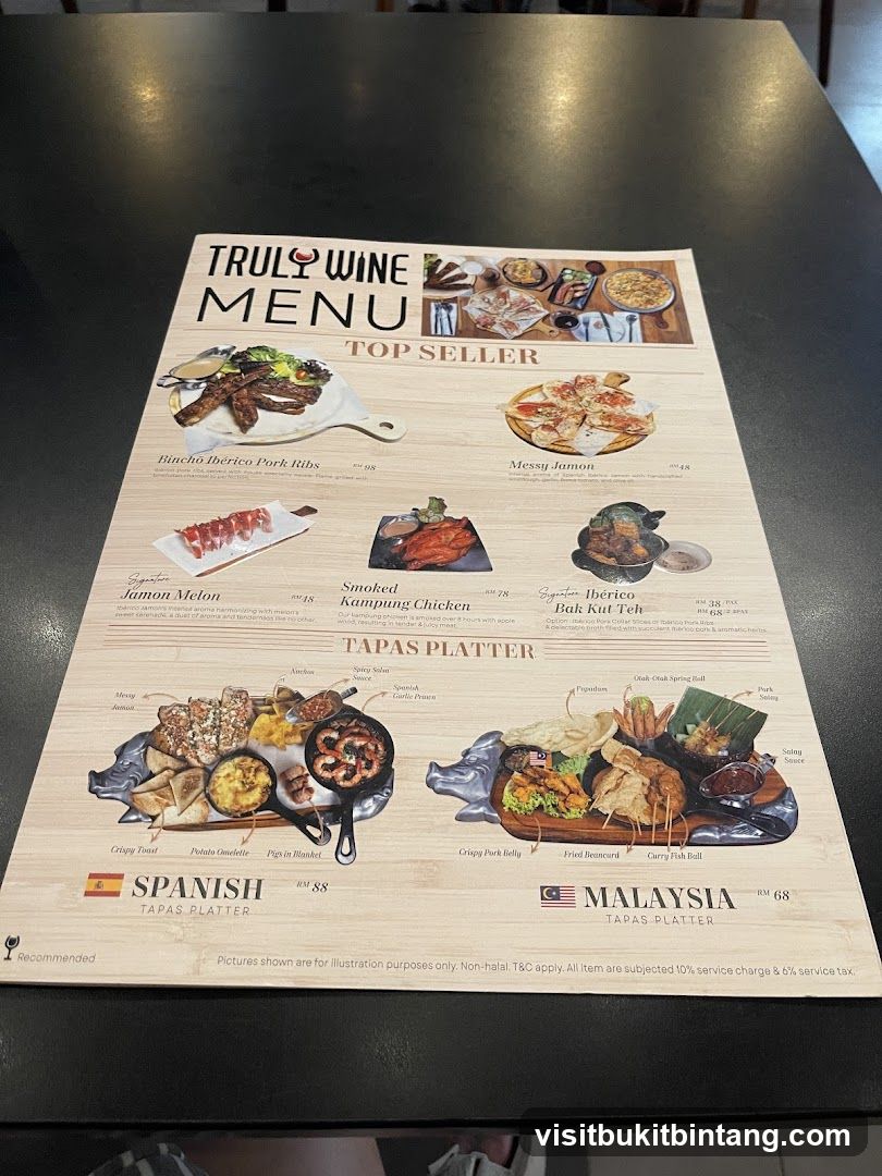 TRULY WINE MENU