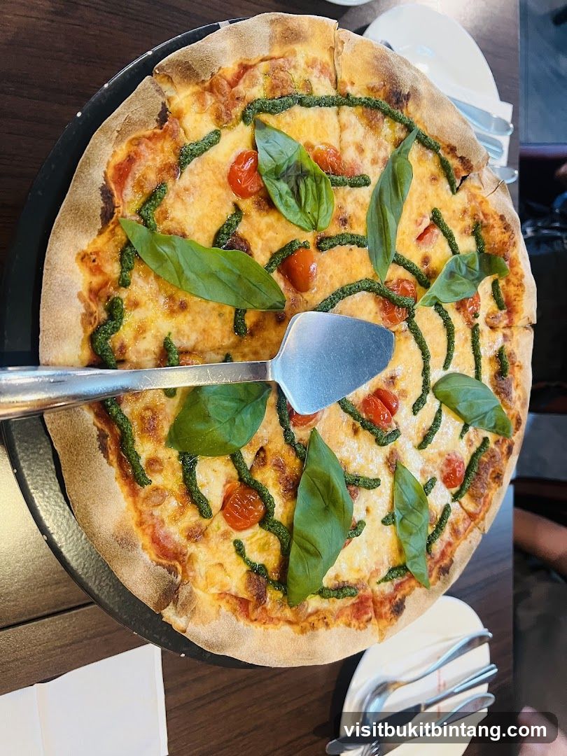Pizza with Pesto and Cherry Tomatoes