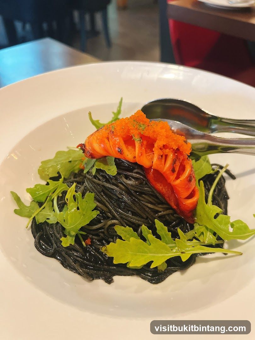 Squid Ink Pasta with Calamari