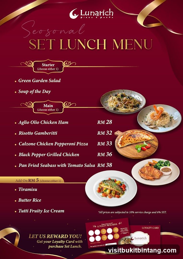 Seasonal Set Lunch Menu