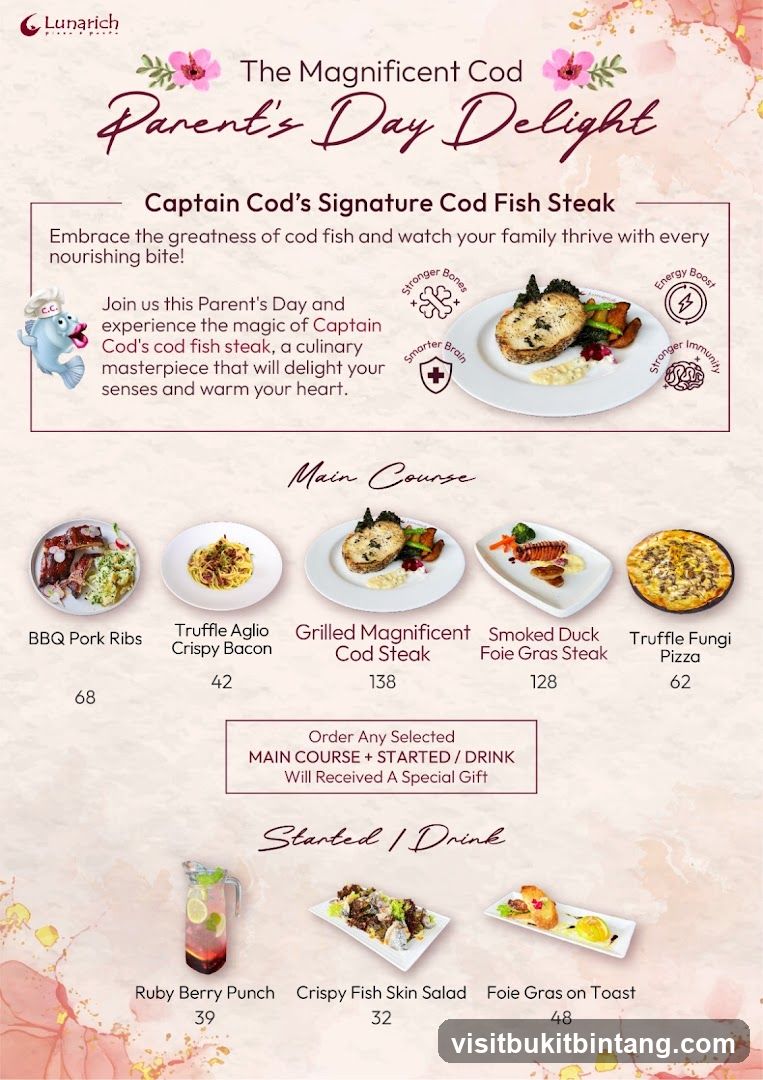 Parent's Day Delight Menu