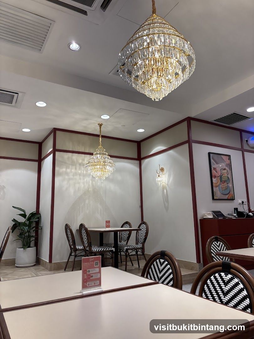Restaurant Interior with Chandeliers