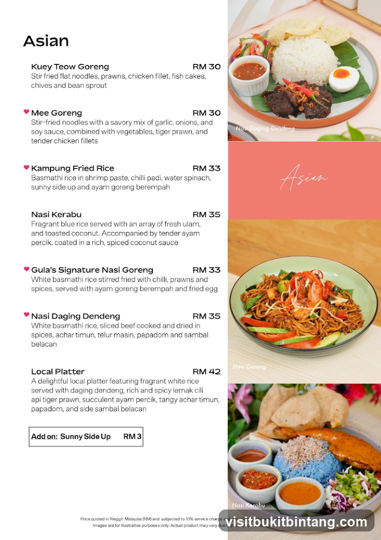 Asian Menu