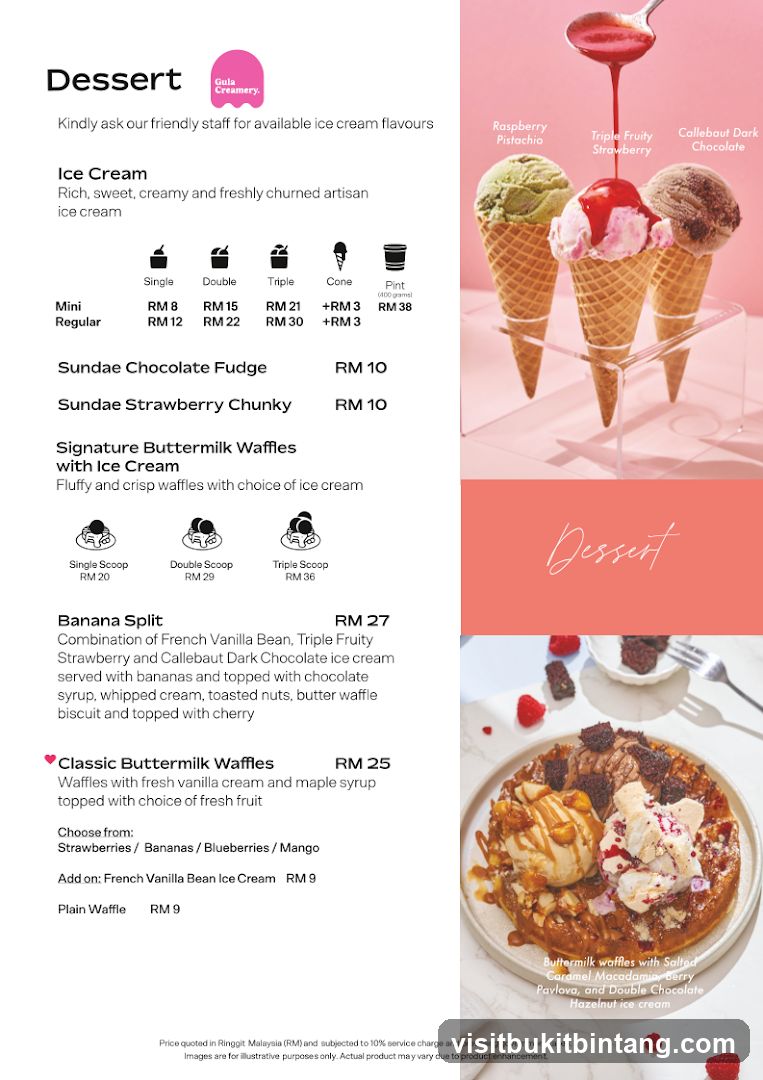 Dessert Menu