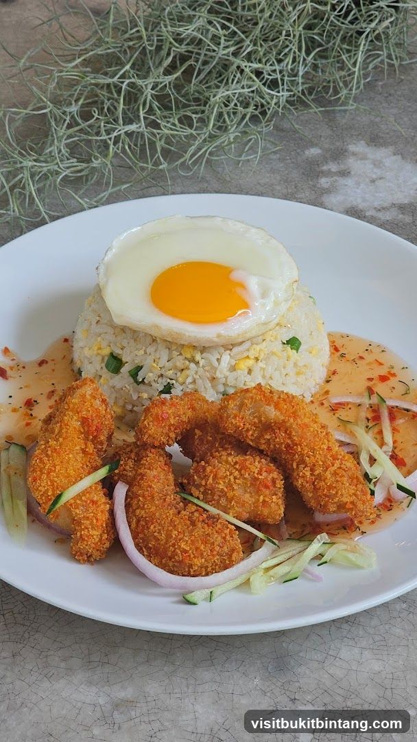 Fried Chicken with Rice and Egg