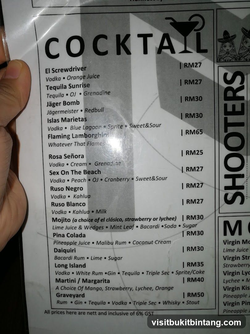 Cocktail Menu
