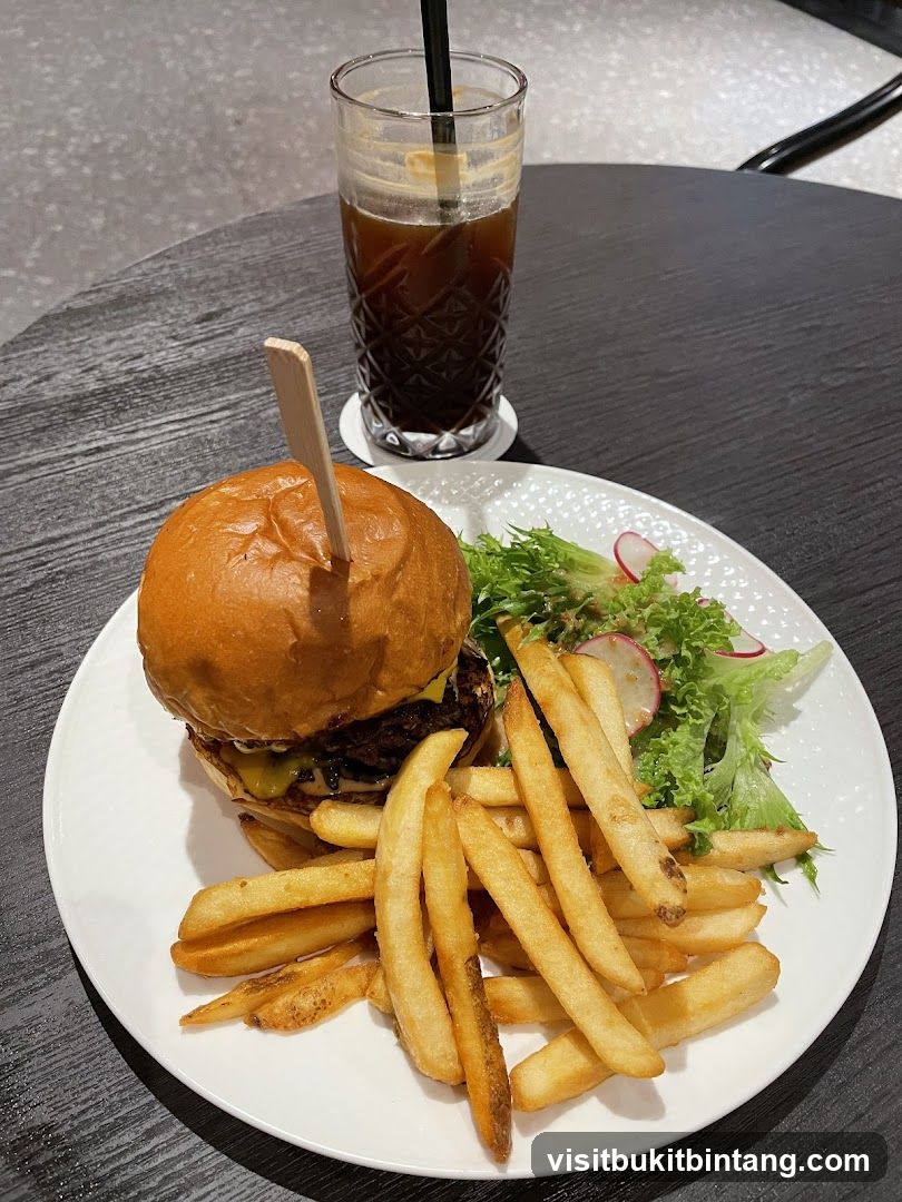 Burger, Fries, and Drink