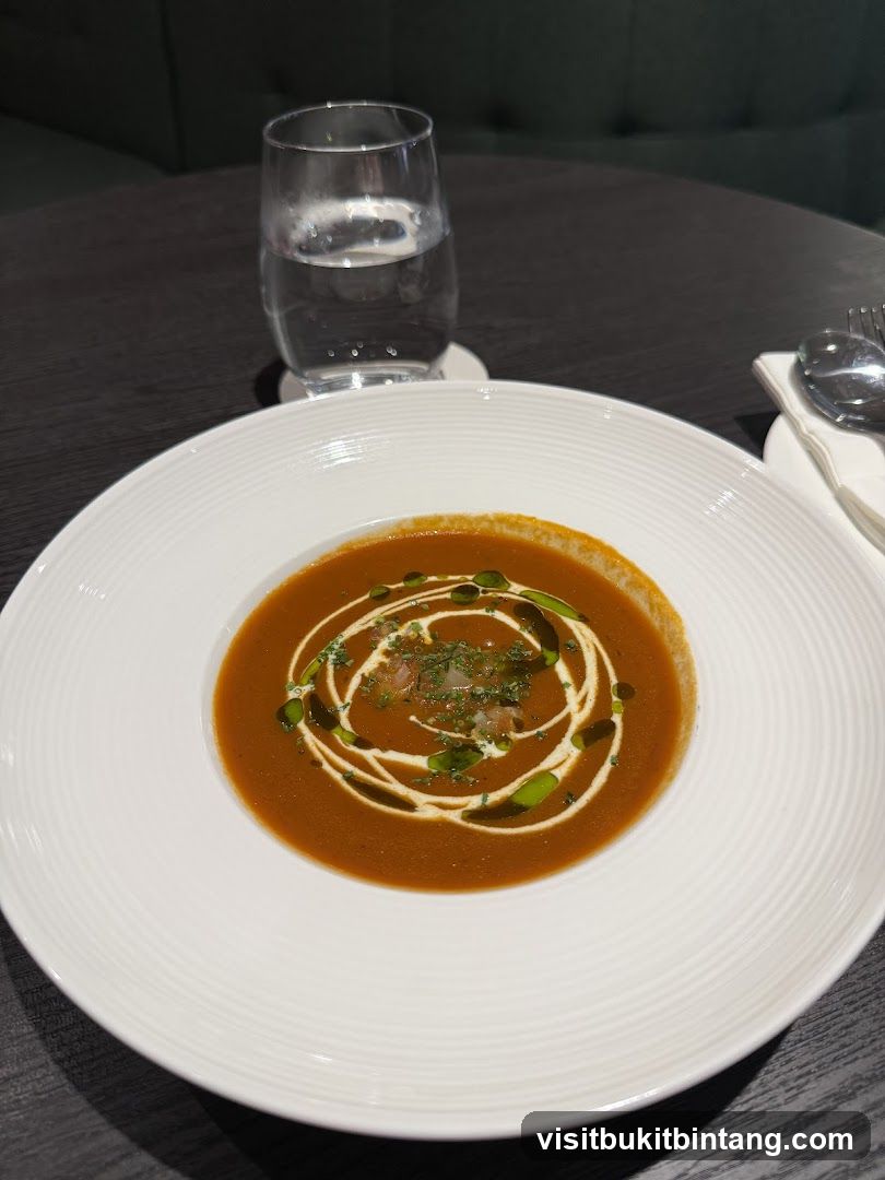 Soup with Cream Swirl