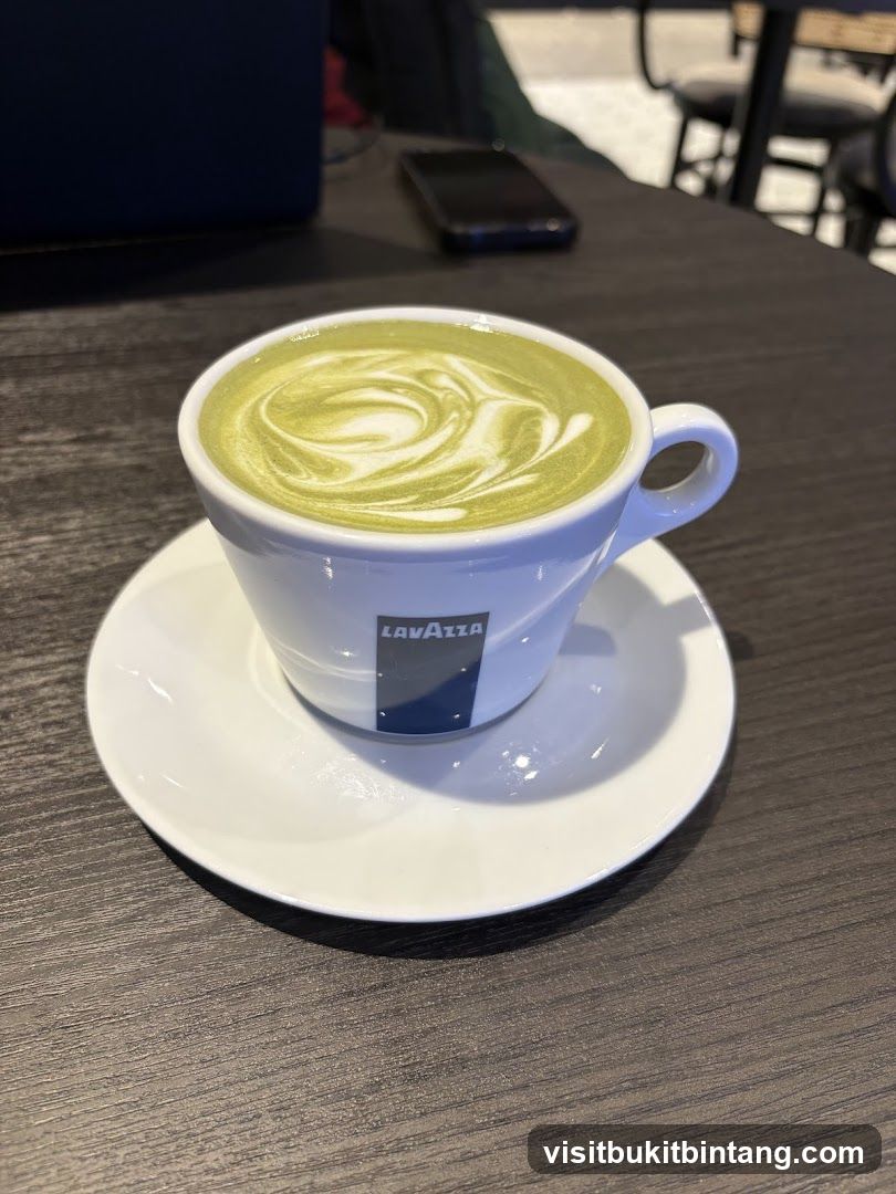Matcha Latte with Lavazza Cup