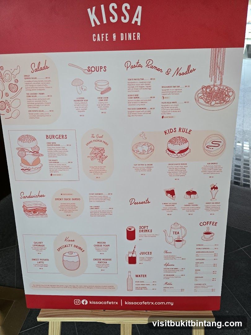 KISSA CAFE & DINER Menu