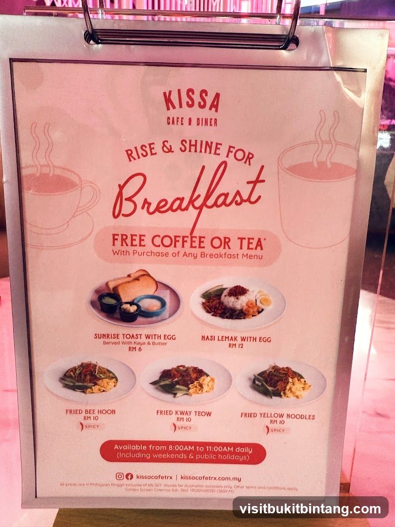 KISSA CAFE & DINER Breakfast Menu