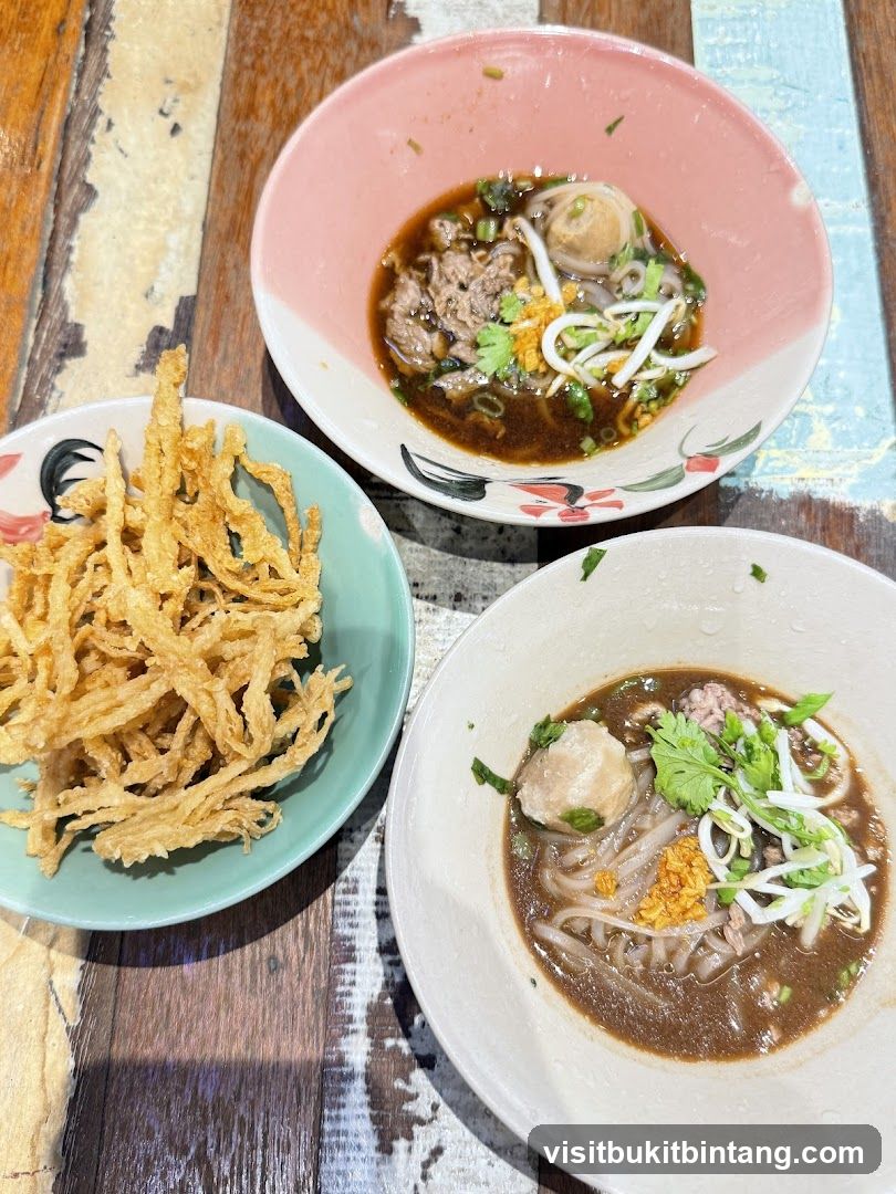Noodle Soup and Fried Appetizer