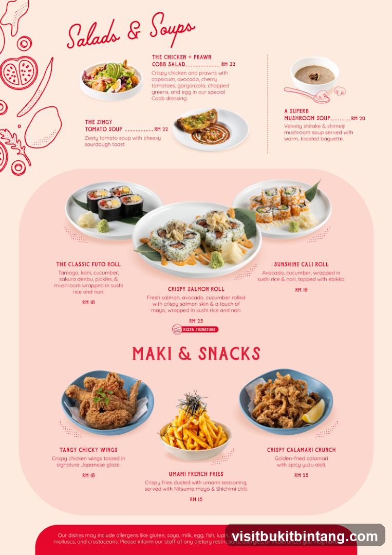 Salads & Soups, Maki & Snacks