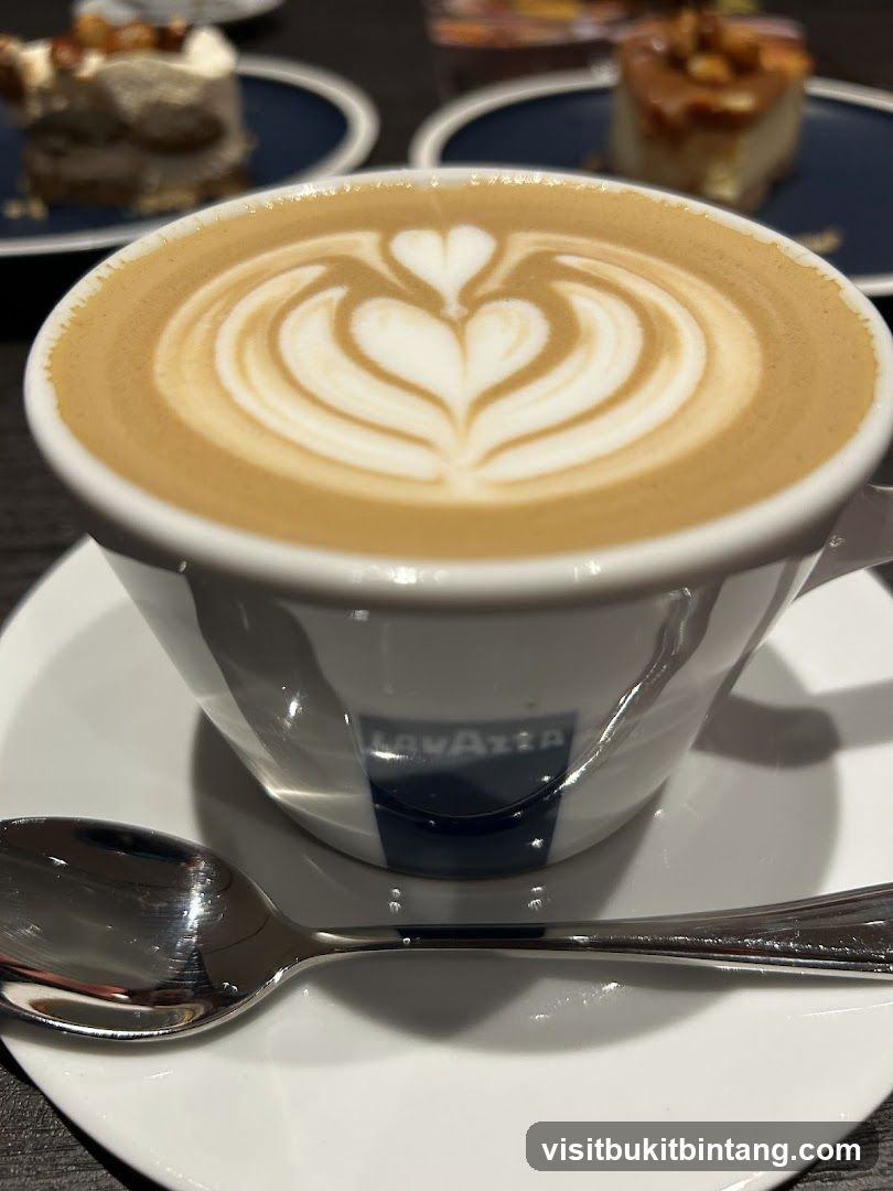 Latte Art Coffee with Desserts
