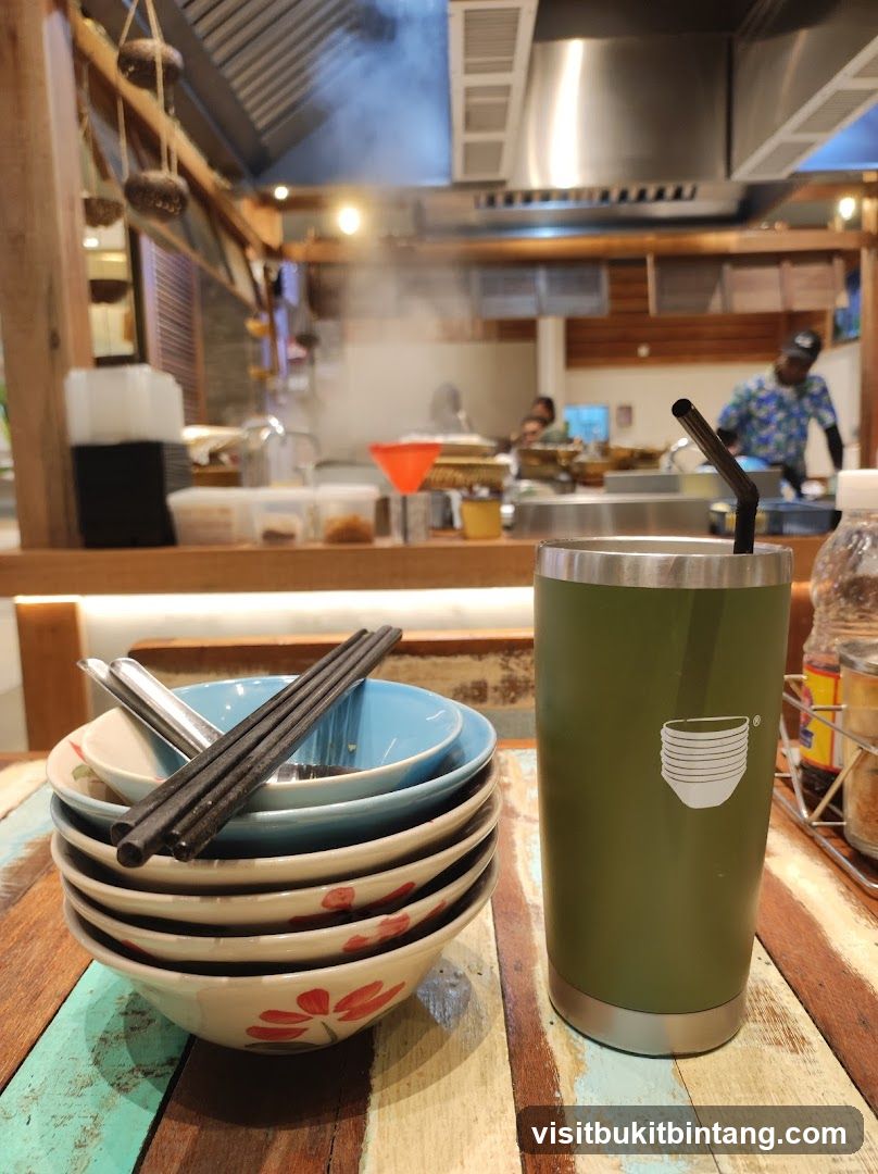 Restaurant Interior with Food Preparation