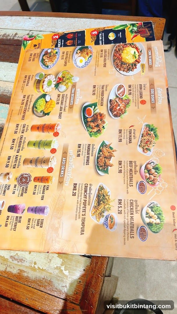 Thai Menu