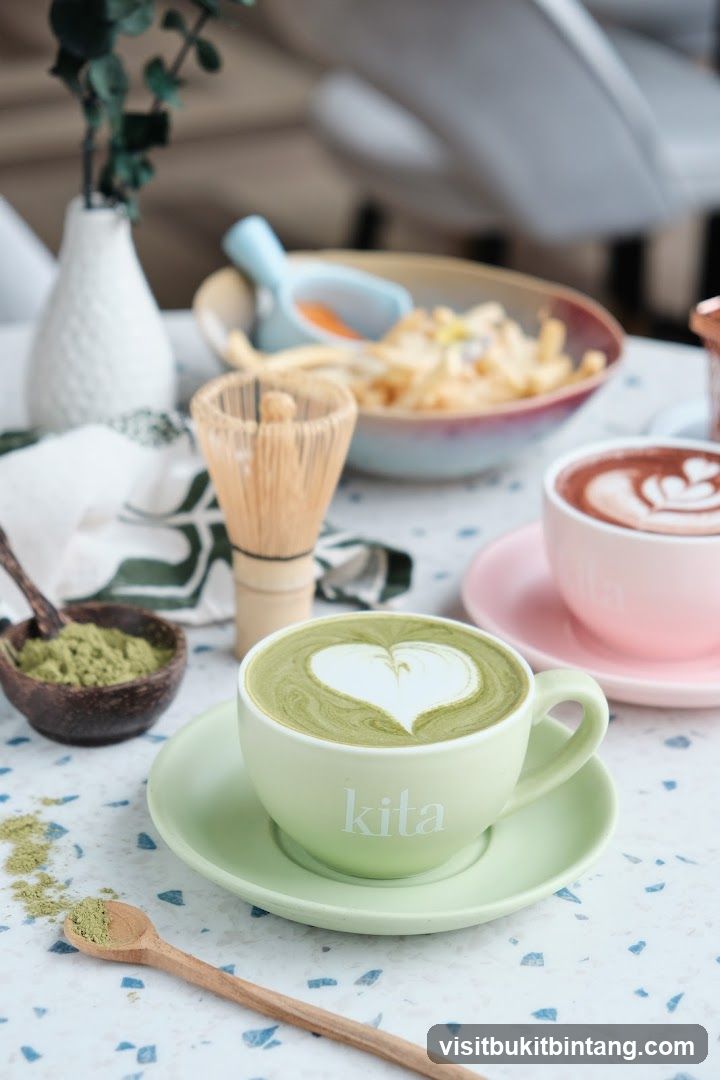 Matcha Latte and Hot Chocolate