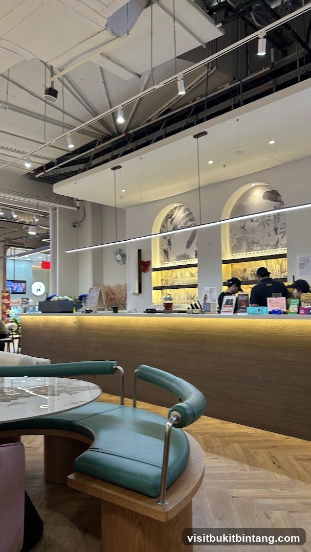 Cafe Interior with Seating and Counter
