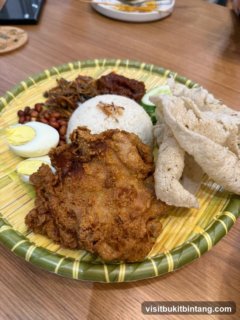 Nasi Lemak with Fried Chicken